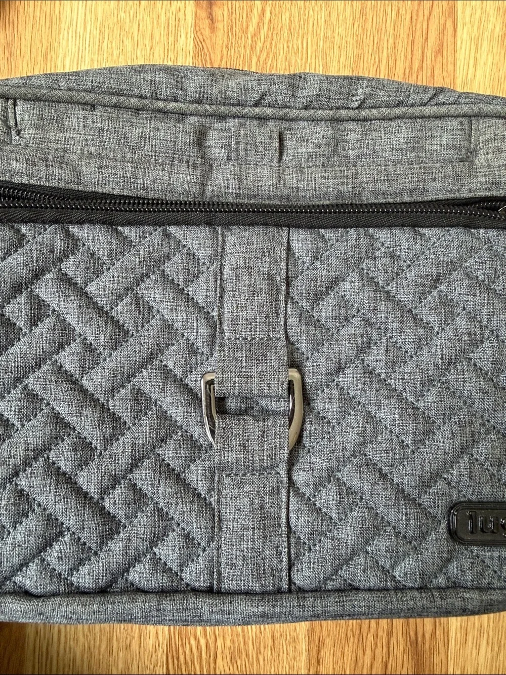 lug Corousel XL Quilted Gray Messenger Crossbody Bag - Unbranded